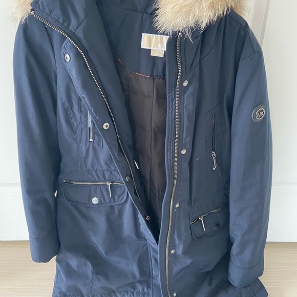 HOST PICK Original Michael Kors medium Jacket in Navy Blue with Fur #hostpick - Picture 5 of 7